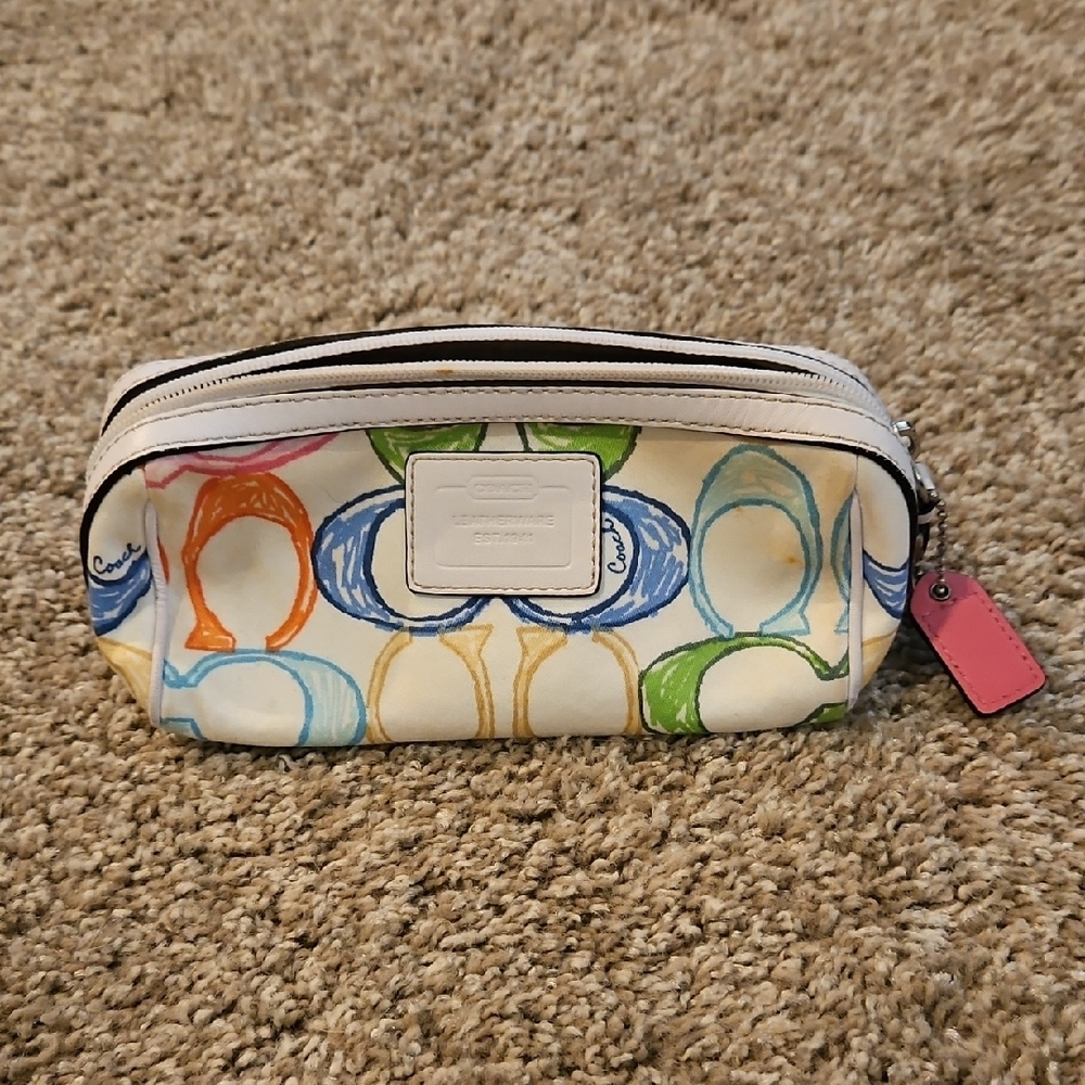 Colorful Coach Cosmetic Bag